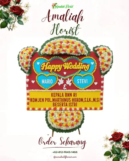 Papan Bunga Pernikahan Selosabrang